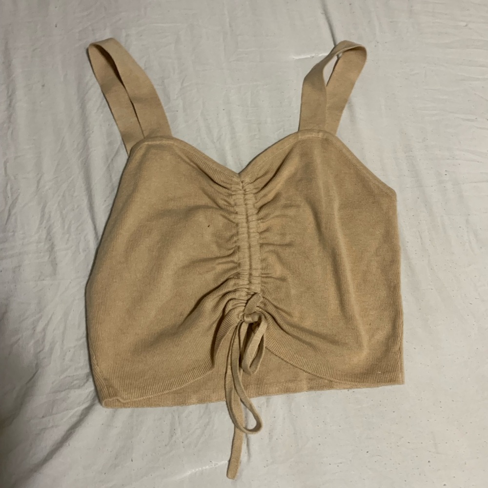 H&M medium tan cropped tank, super soft